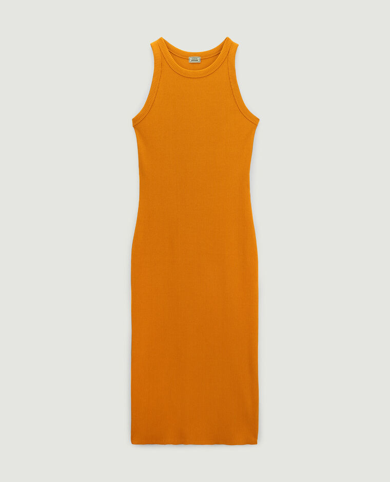 Robe débardeur maille côtelée camel - Pimkie