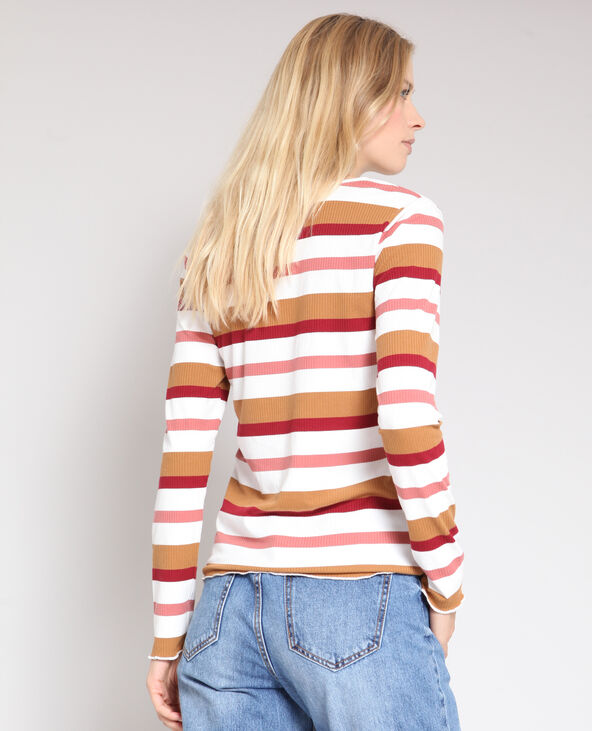 T-shirt à rayures blanc - Pimkie