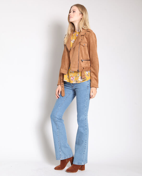 Blouse à fleurs jaune ocre - Pimkie