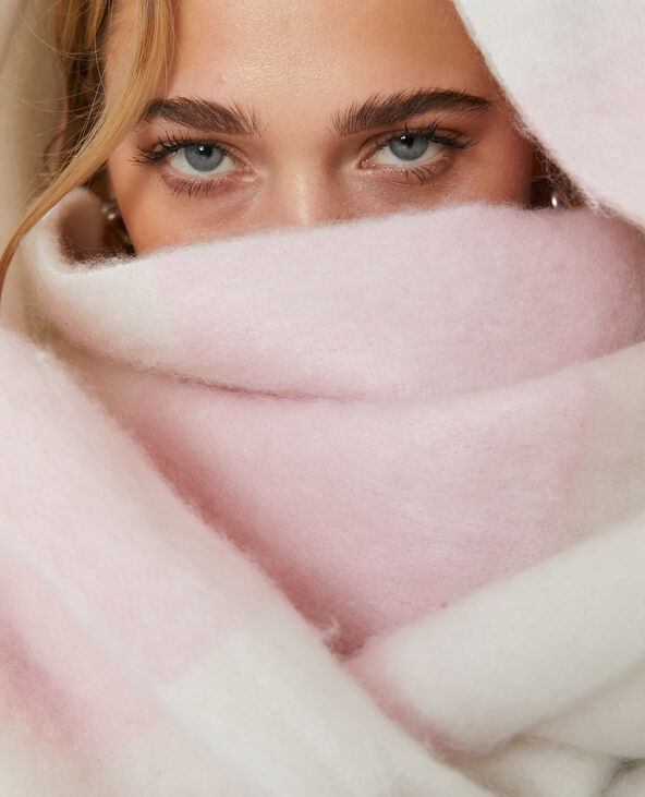Grande écharpe en maille ultra douce rose clair - Pimkie
