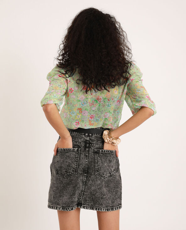 Blouse à fleurs vert clair - Pimkie