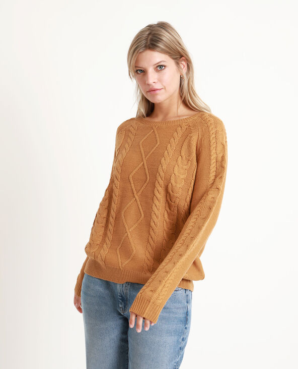 Pull torsadé beige - Pimkie