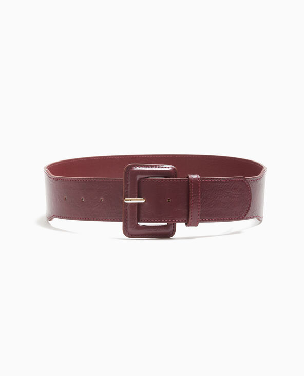 Ceinture large en simili cuir bordeaux - Pimkie