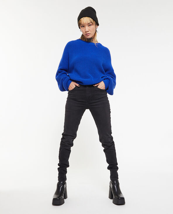 Pull col rond bleu électrique - Pimkie