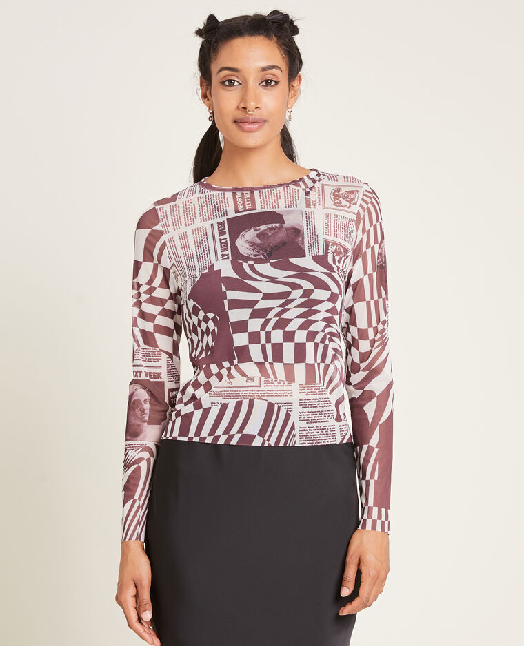 Top en maille transparente blanc - Pimkie