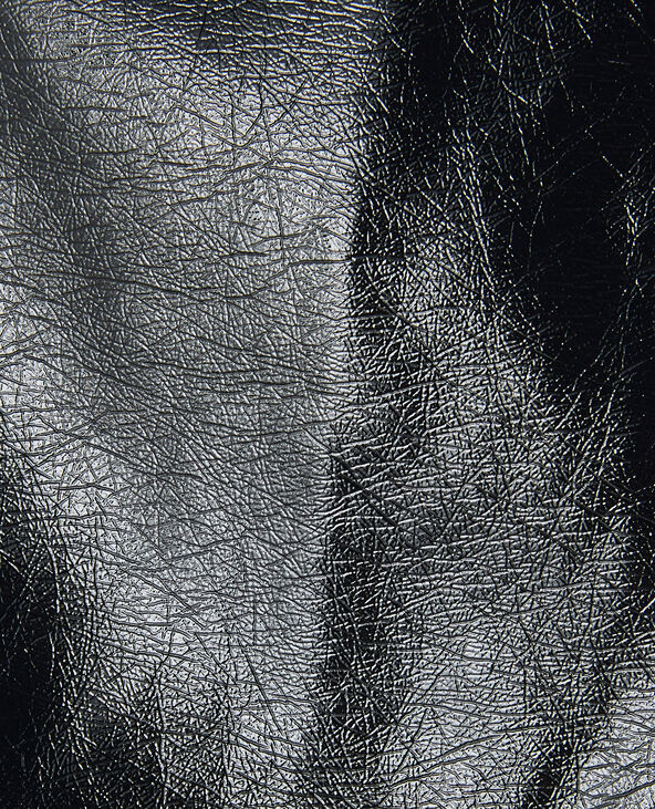 Veste unie en vinyle noir - Pimkie