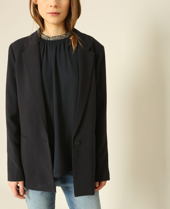 Blazer col tailleur noir - Pimkie