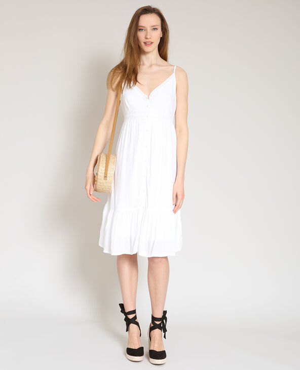 Robe à fines bretelles blanc - Pimkie