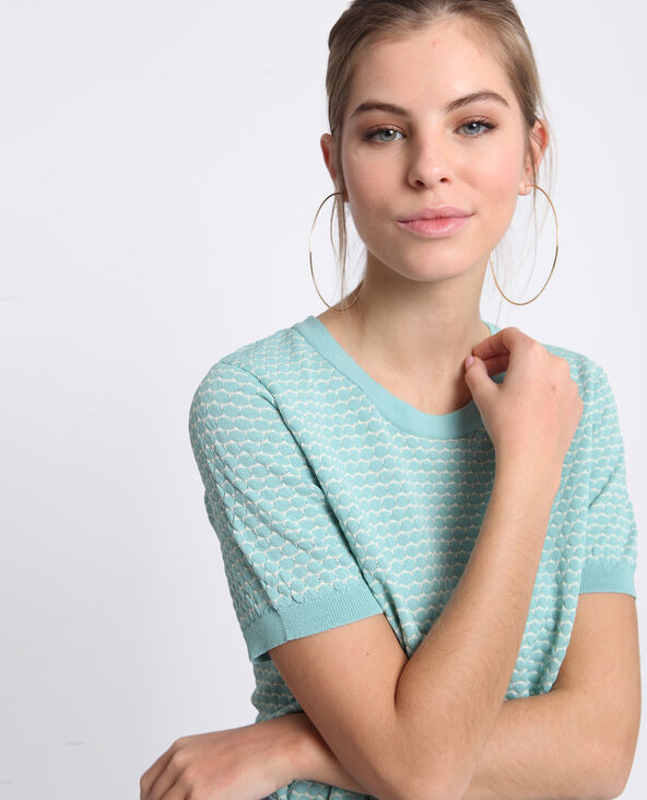 Top nid d'abeille vert de gris - Pimkie
