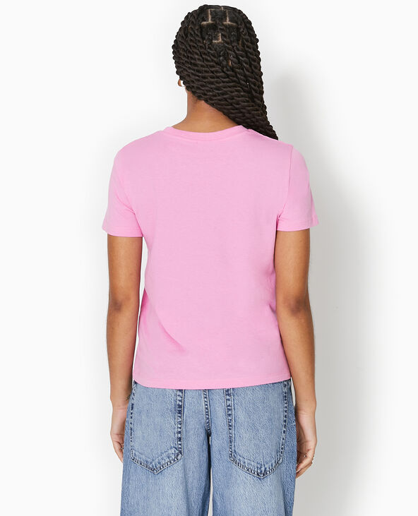 T-shirt basique col rond rose - Pimkie