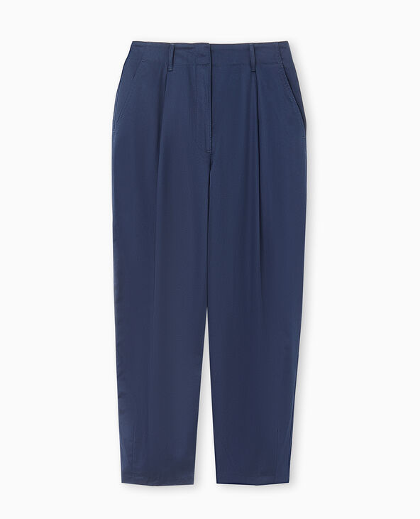 Pantalon balloon en toile bleu marine - Pimkie