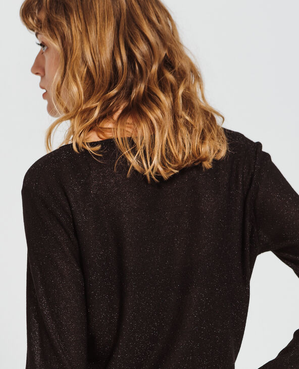 Pull fin à col V noir - Pimkie