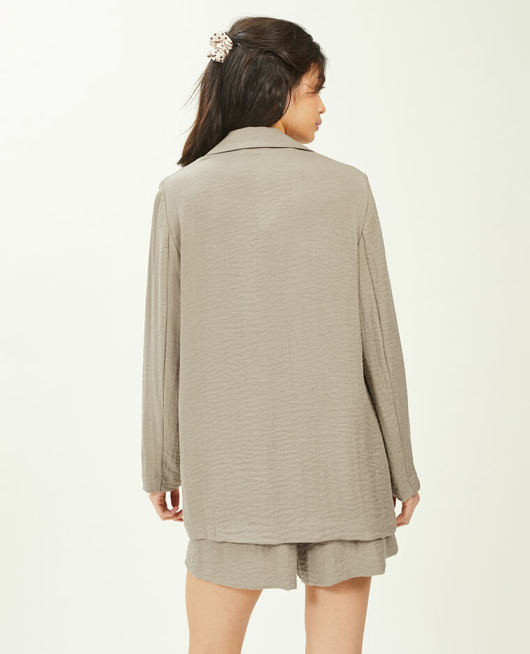 Veste blazer effet lin camel - Pimkie