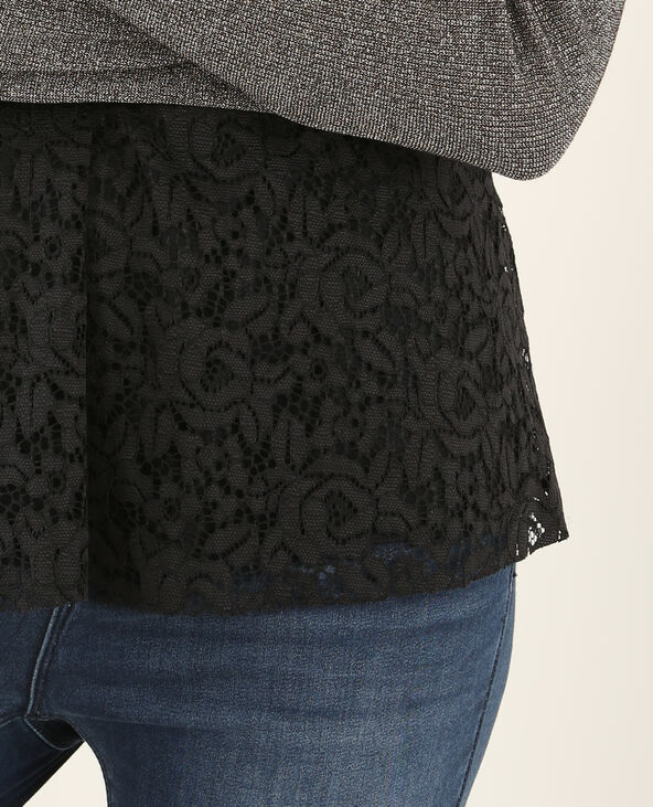Top en dentelle noir - Pimkie
