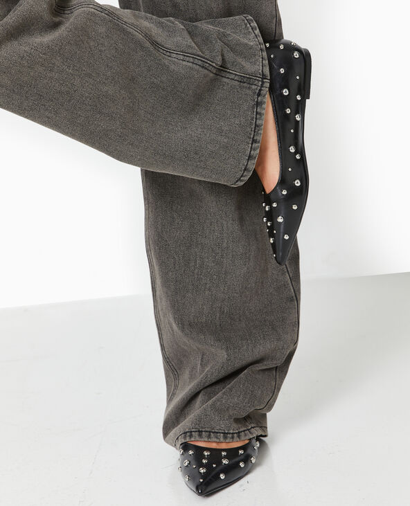 Ballerines pointues avec clous noir - Pimkie