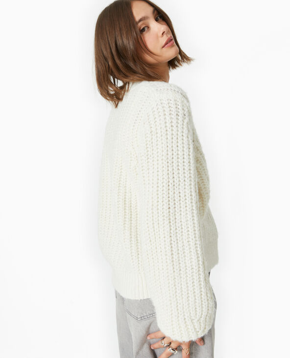 Gilet grosses mailles blanc - Pimkie