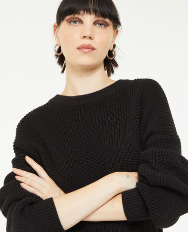 Pull col rond noir - Pimkie