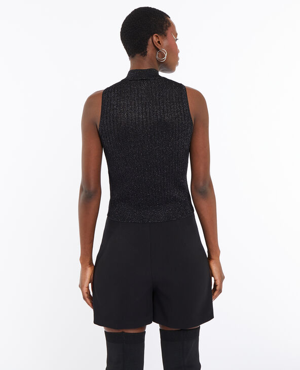 Pull sans manches avec lurex noir - Pimkie