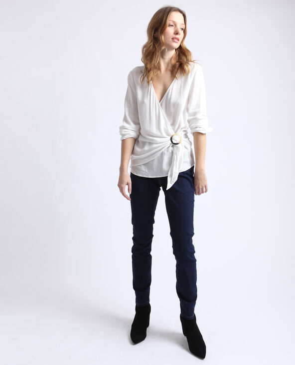 Blouse cache-cœur blanc - Pimkie