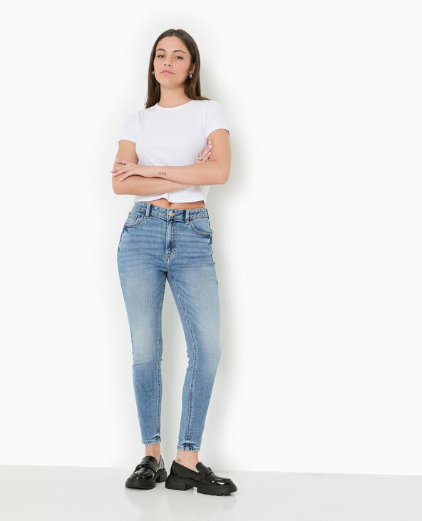 Jean skinny taille haute bleu foncé - Pimkie