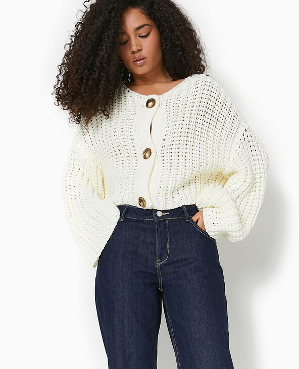 Gilet en maille avec bouton sale