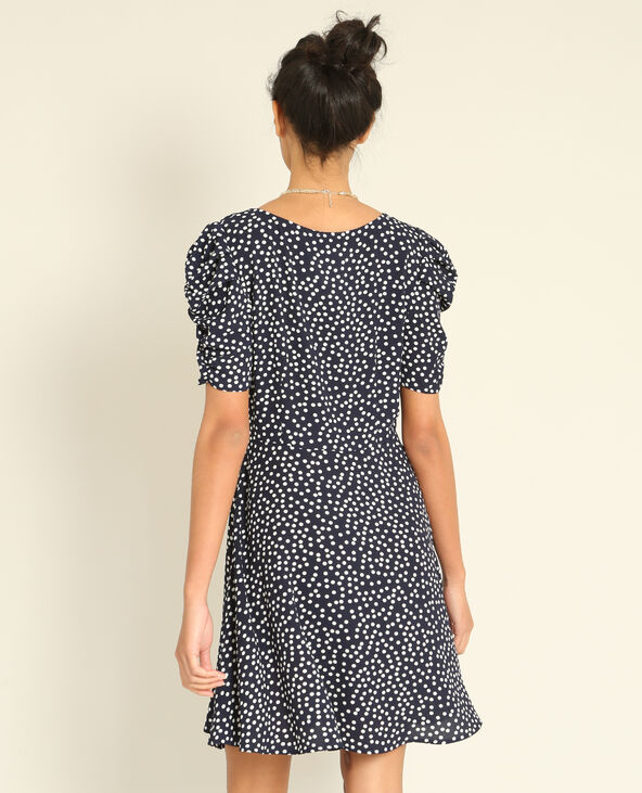 Robe fluide imprimée bleu marine - Pimkie
