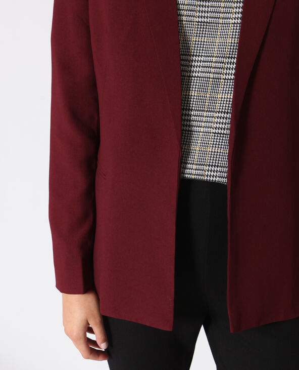 Blazer uni bordeaux - Pimkie