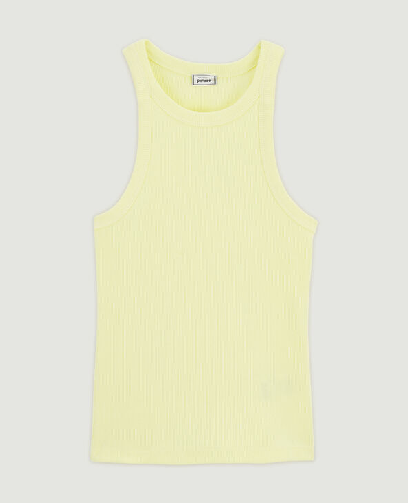 Débardeur maille côtelée jaune - Pimkie