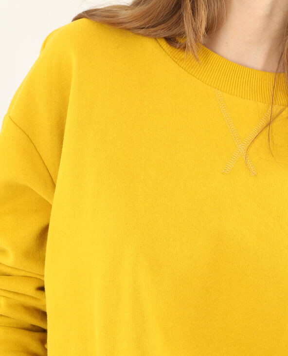 Sweat basique jaune ocre - Pimkie