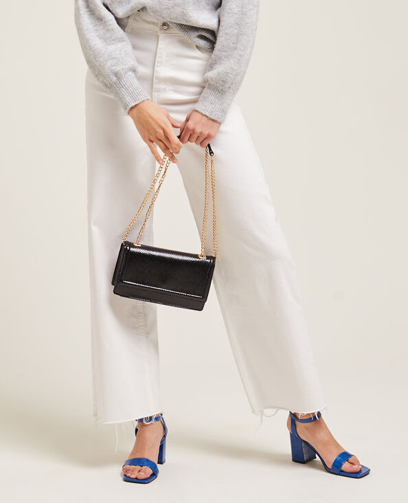 Sac rigide effet serpent noir - Pimkie