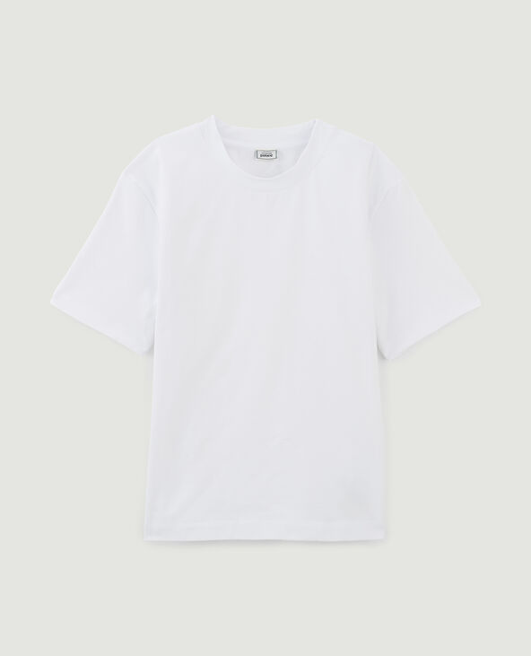 T-shirt manches courtes coton épais blanc - Pimkie