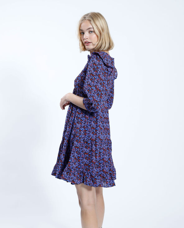 Robe courte fleurie et volantee