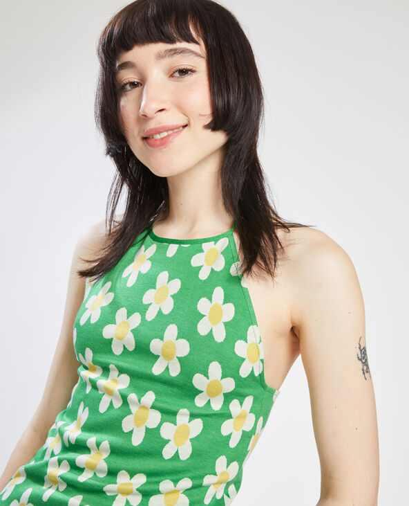 Robe dos nu en maille vert - Pimkie
