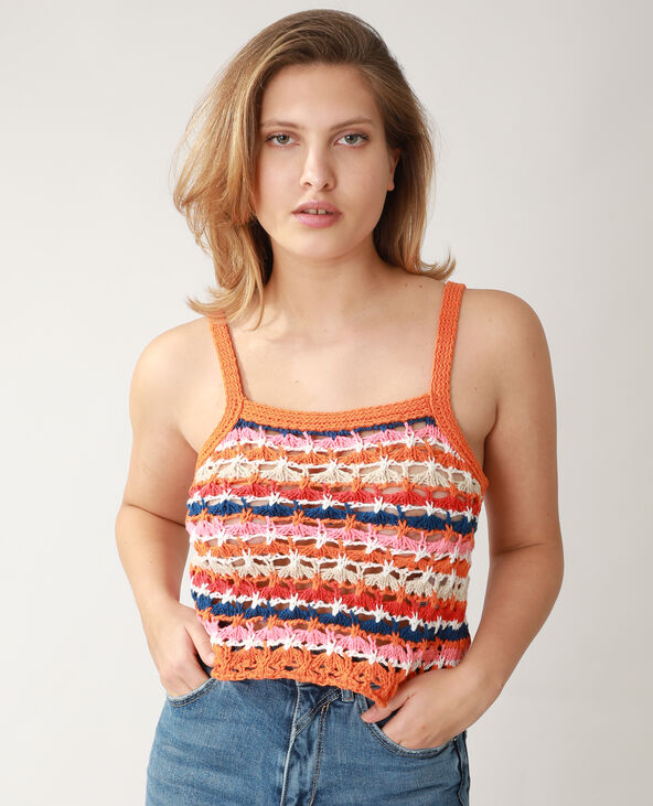 Top en crochet orange - Pimkie
