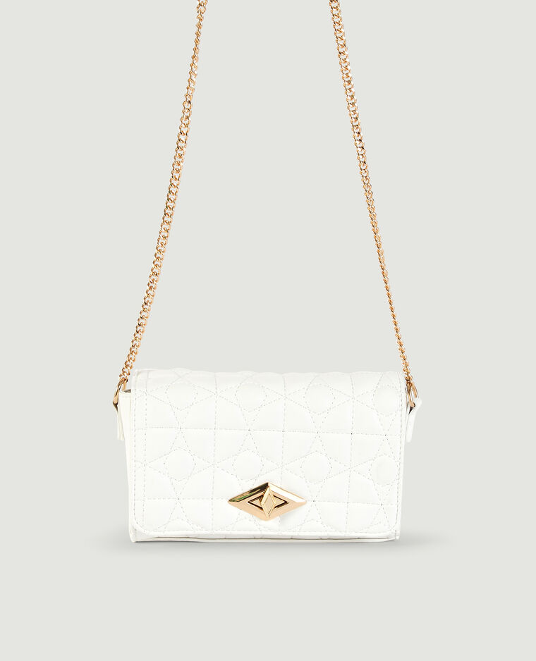 Sac boxy matelassé blanc - Pimkie