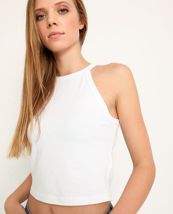 Cropped top uni blanc - Pimkie