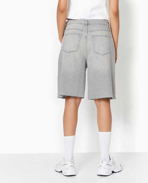 Bermuda large en jean gris clair - Pimkie