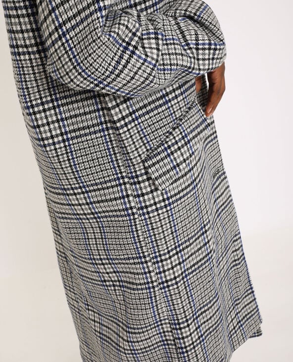Manteau long droit gris chiné - Pimkie