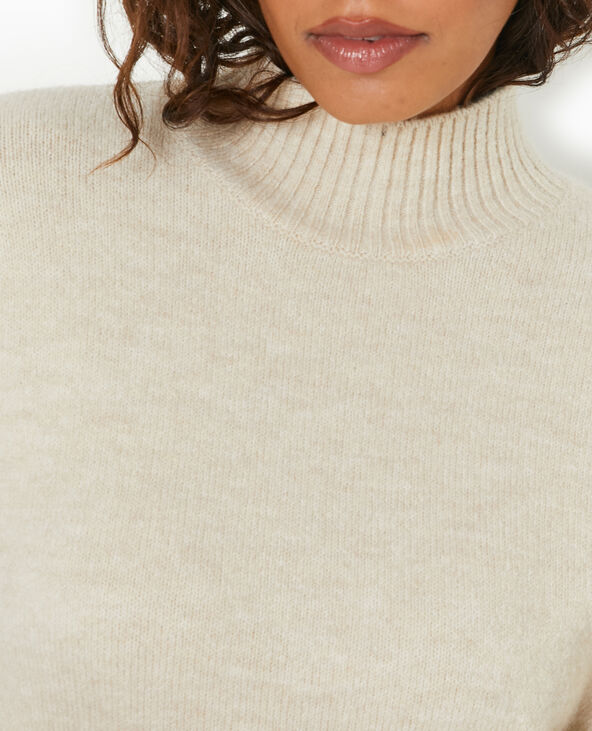 Pull oversize col montant beige - Pimkie