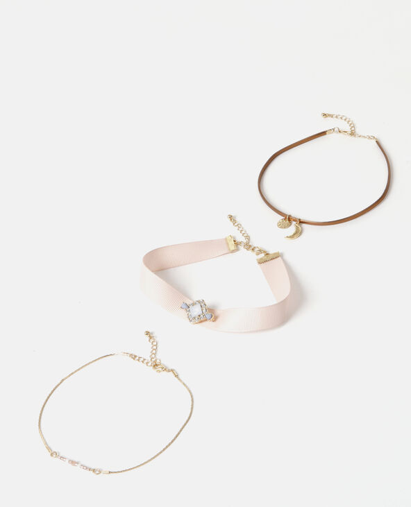 Lot de chokers doré - Pimkie