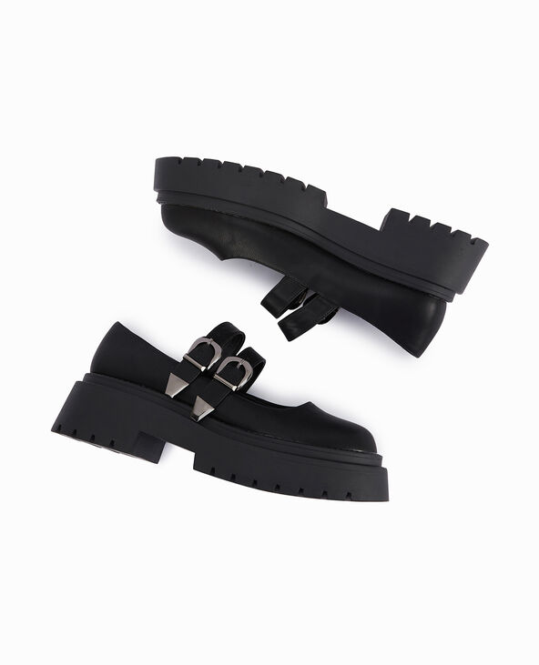 Babies avec 2 brides et semelles chunky noir - Pimkie