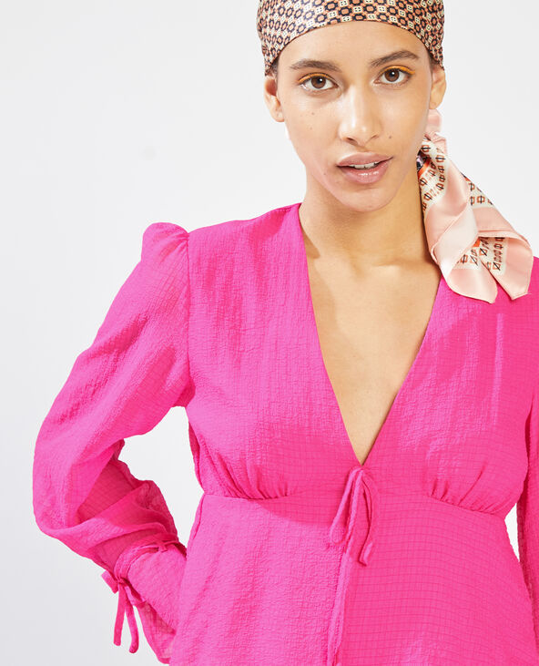 Blouse encolure V rose fuchsia - Pimkie