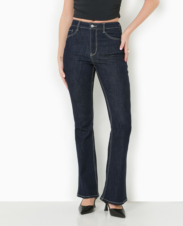Jean flare taille haute bleu - Pimkie