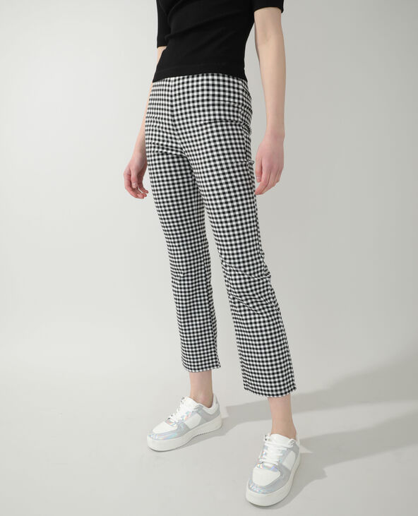Pantalon flare vichy clearance