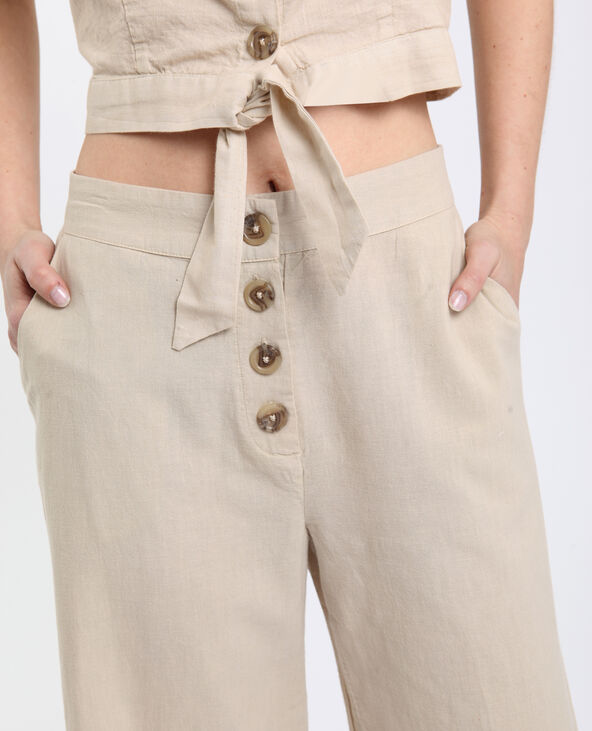 Pantalon cropped rose clair - Pimkie