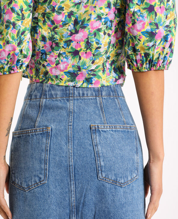 Jupe midi en jean Autres - Pimkie