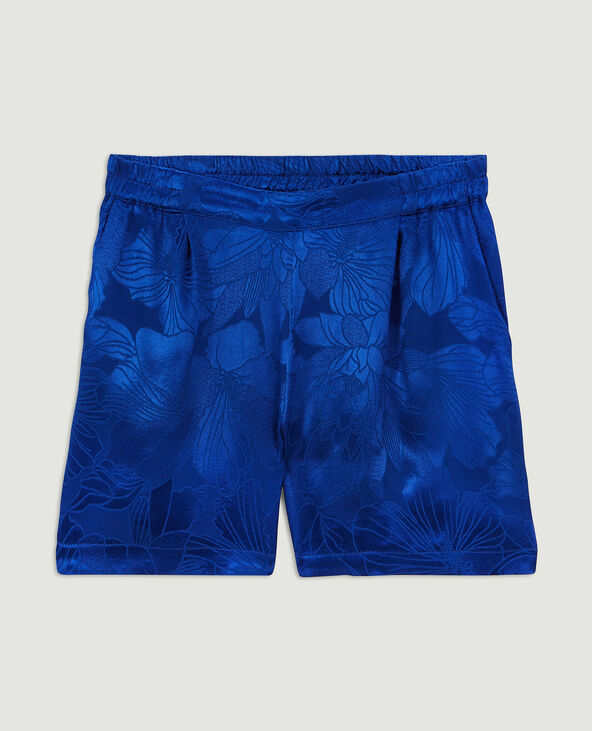 Short fluide tissu satiné façon jacquard bleu turquoise - Pimkie