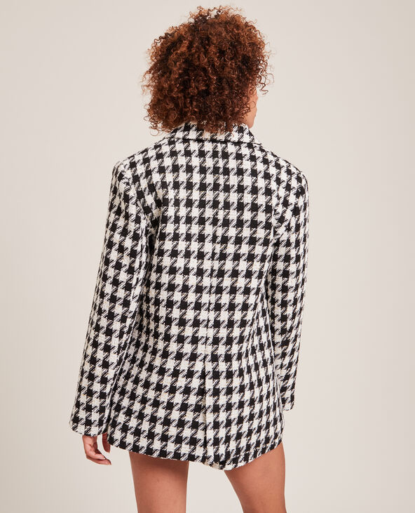 Veste blazer en tweed noir - Pimkie