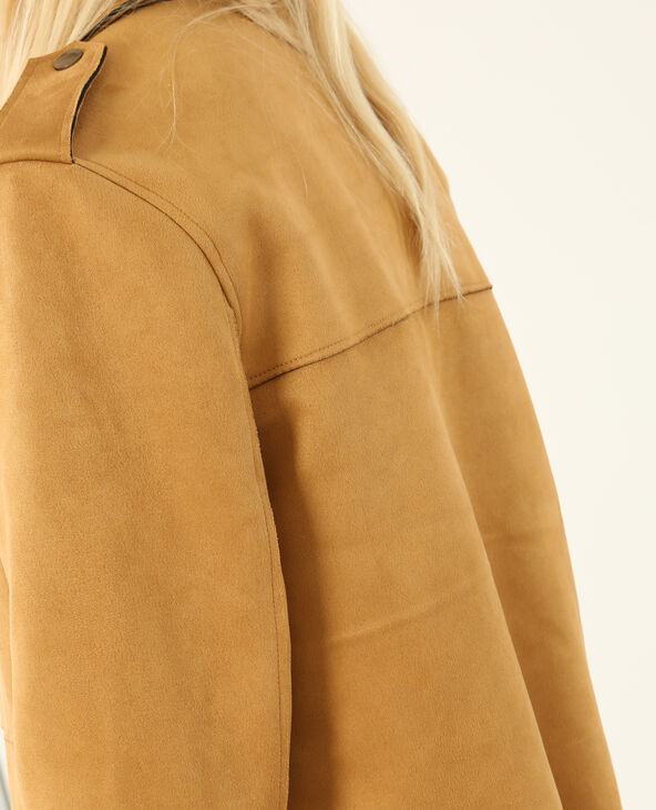 Veste suédine camel - Pimkie