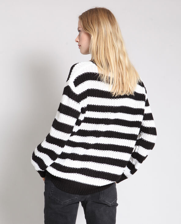 Pull à rayures blanc - Pimkie